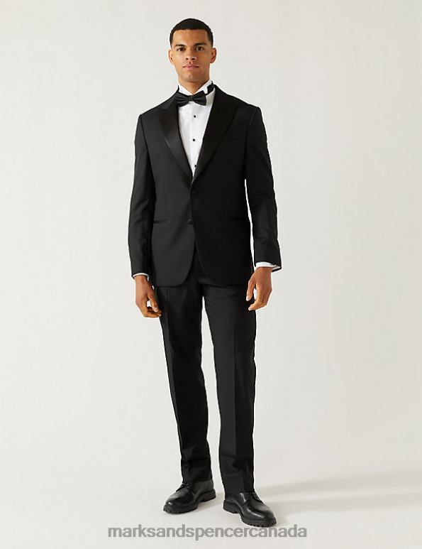 Marks and Spencer sale - Men Black Clothing Marks & Spencer Regular Fit Pure Wool Tuxedo Jacket 20VTD6862