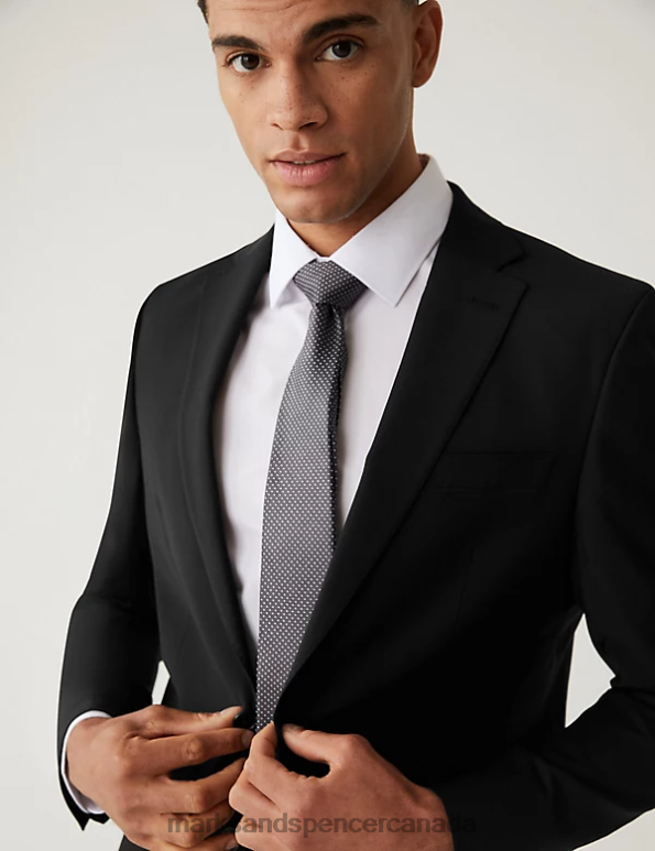 Men Black Clothing Marks & Spencer The Ultimate Tailored Fit Suit Jacket 20VTD4870 - Marks and Spencer online