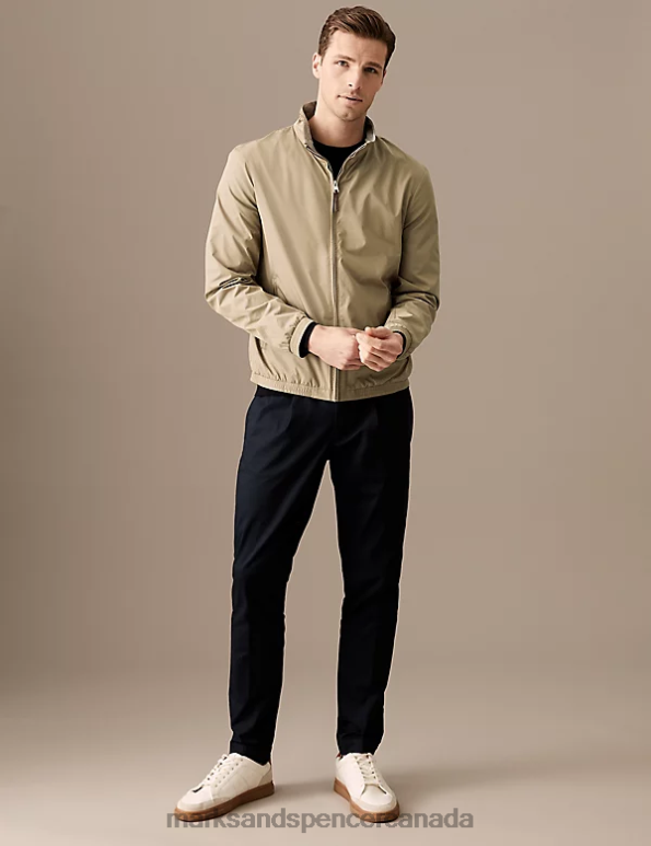 Men Caramel Clothing Marks & Spencer Bomber Jacket with Stormwear 20VTD5780 - Marks and Spencer Canada locations