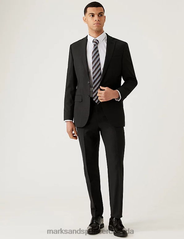 Marks and Spencer sale - Men Charcoal Clothing Marks & Spencer The Ultimate Tailored Fit Suit Jacket 20VTD5195