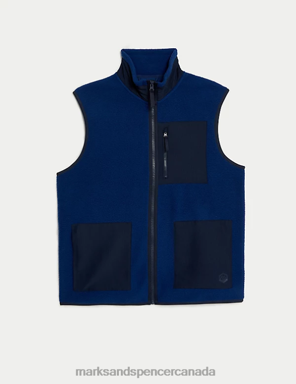 Marks and Spencer sale - Men Dark Blue Clothing Marks & Spencer Polar Fleece Zip Up Gilet 20VTD5284