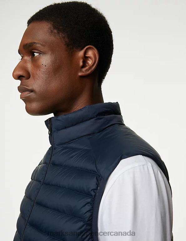 Marks and Spencer sale - Men Dark Navy Clothing Marks & Spencer Feather and Down Gilet with Stormwear 20VTD6021