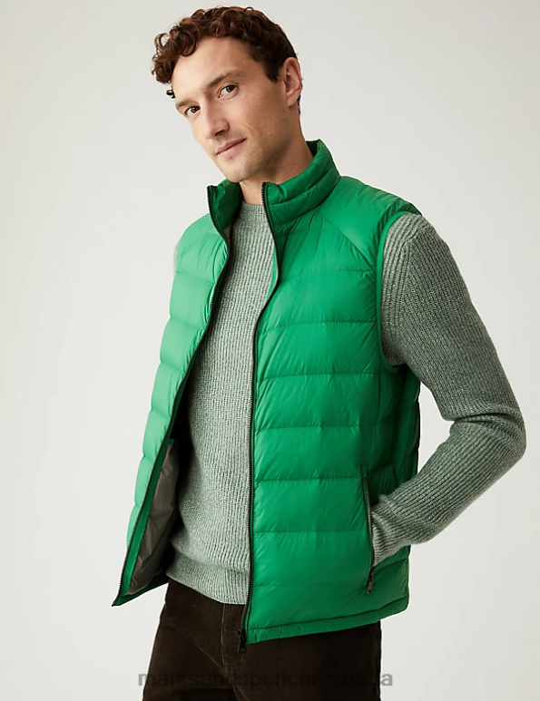 Marks and Spencer near me - Men Emerald Clothing Marks & Spencer Feather and Down Gilet 20VTD6955