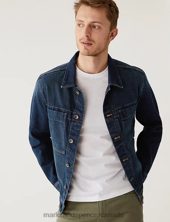 Men Indigo Clothing Marks & Spencer Denim Jacket 20VTD5637 - Marks and Spencer online