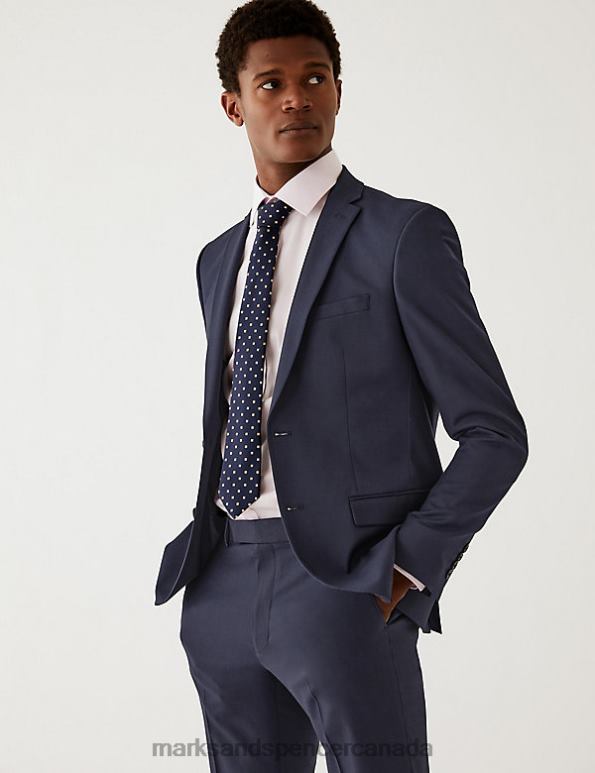 Marks and Spencer sale - Men Navy Clothing Marks & Spencer Skinny Fit Stretch Suit Jacket 20VTD5439