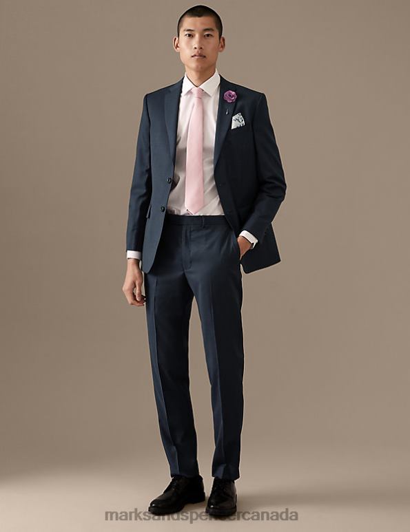 Marks and Spencer near me - Men Navy Clothing Marks & Spencer Tailored Fit Pure Wool Twill Suit Jacket 20VTD5755