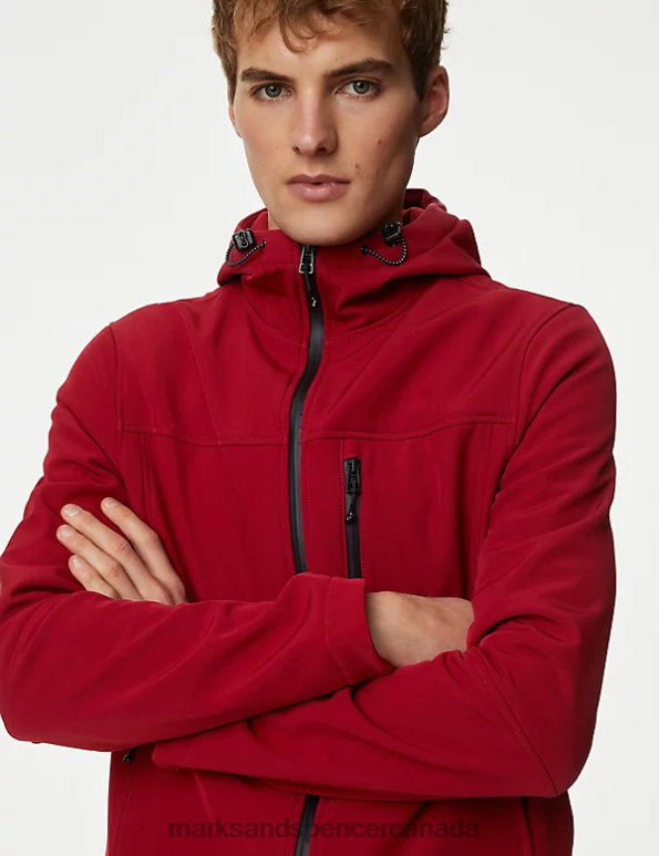 Men Red Clothing Marks & Spencer Fleece Lined Anorak with Stormwear 20VTD5042 - Marks and Spencer online