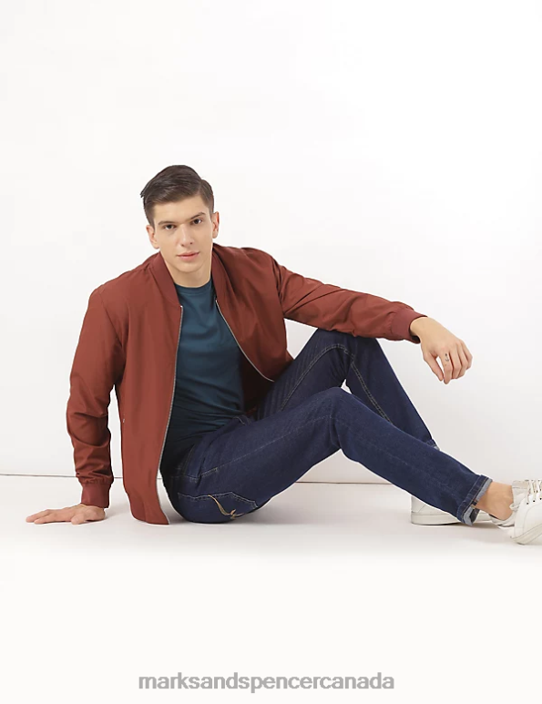 Marks and Spencer sale - Men Red Clothing Marks & Spencer Summer Bomber Jacket With Stormwear 20VTD7426