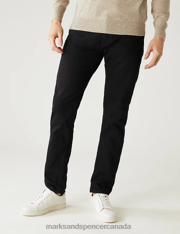 Marks and Spencer near me - Men Black Clothing Marks & Spencer Slim Fit Stretch Jeans 20VTD5043