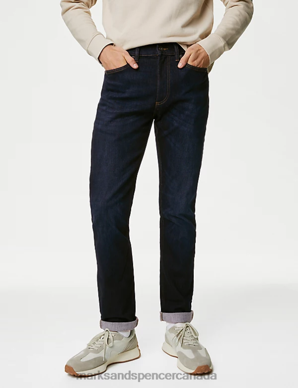 Men Indigo Clothing Marks & Spencer Slim Fit 360 Flex Jeans 20VTD7185 - Marks and Spencer online