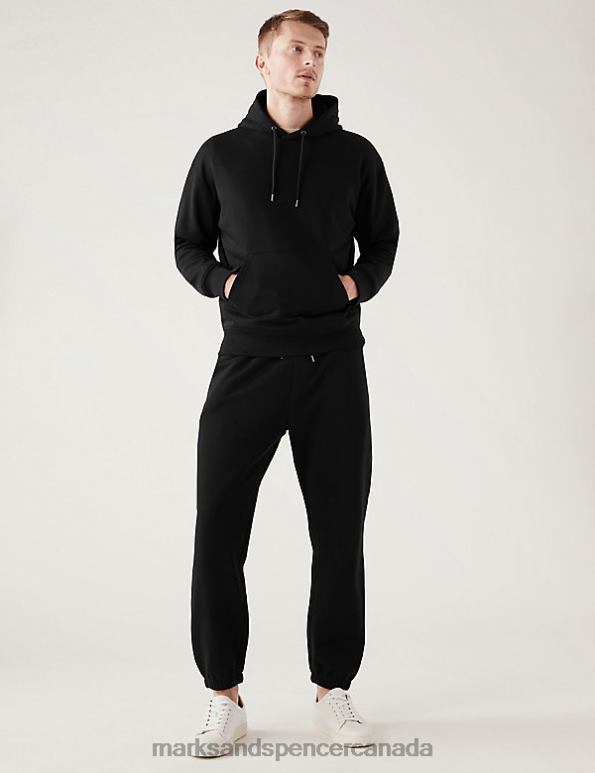 Marks and Spencer sale - Men Black Clothing Marks & Spencer Cotton Rich Oversized Joggers 20VTD7167