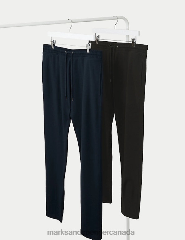 Marks and Spencer near me - Men Black Mix Clothing Marks & Spencer 2pk Cotton Rich Straight Leg Joggers 20VTD4885