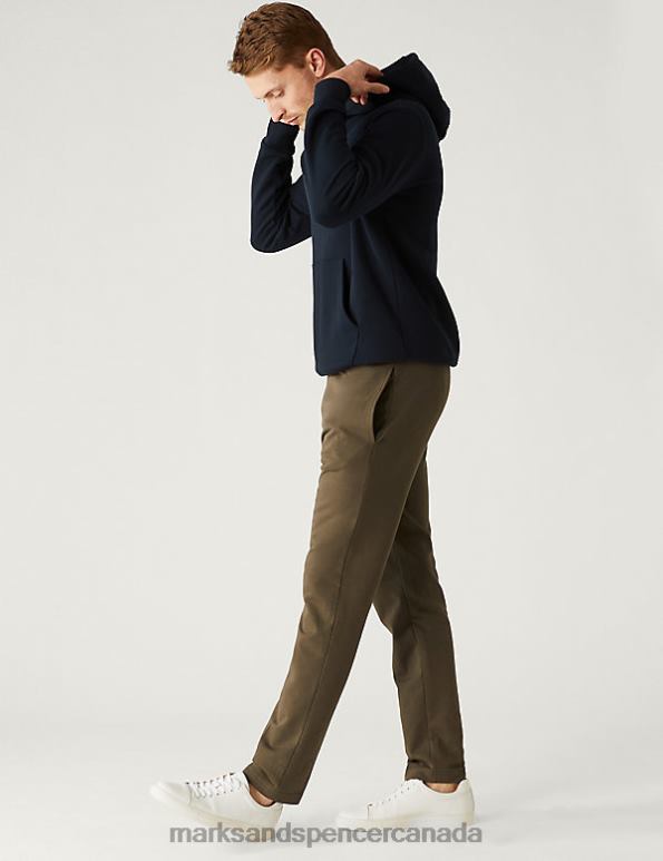 Men Brown Clothing Marks & Spencer Cotton Rich Straight Leg Joggers 20VTD5742 - Marks and Spencer Canada locations