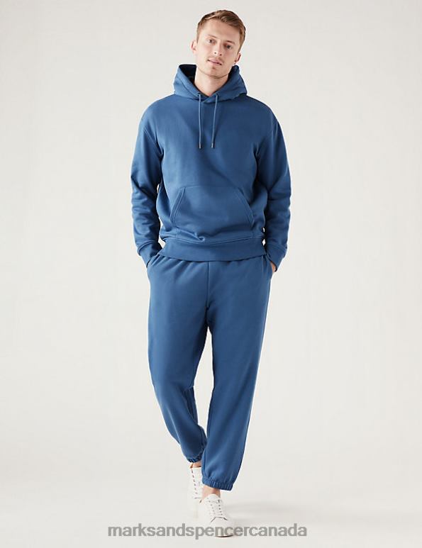 Marks and Spencer sale - Men Steel Blue Clothing Marks & Spencer Cotton Rich Oversized Joggers 20VTD6832