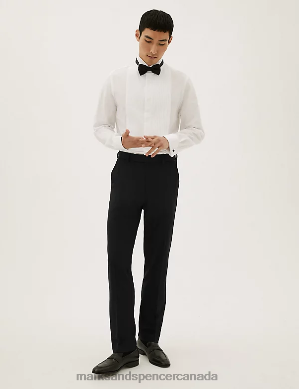 Marks and Spencer near me - Men Black Clothing Marks & Spencer Regular Fit Stretch Suit Trousers 20VTD6054