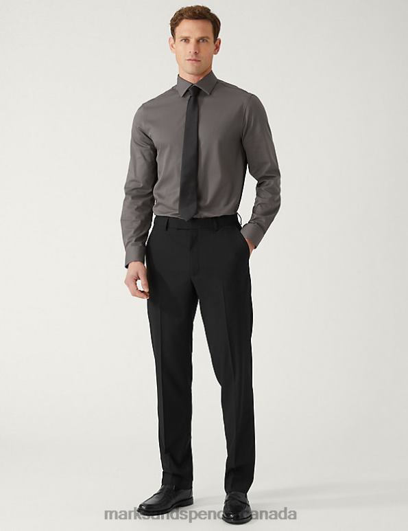 Men Black Clothing Marks & Spencer Regular Fit Suit Trousers 20VTD6465 - Marks and Spencer Canada locations