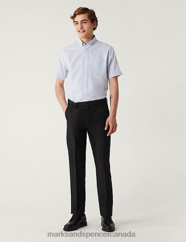 Marks and Spencer near me - Men Black Clothing Marks & Spencer Regular Fit Trouser with Active Waist 20VTD5678