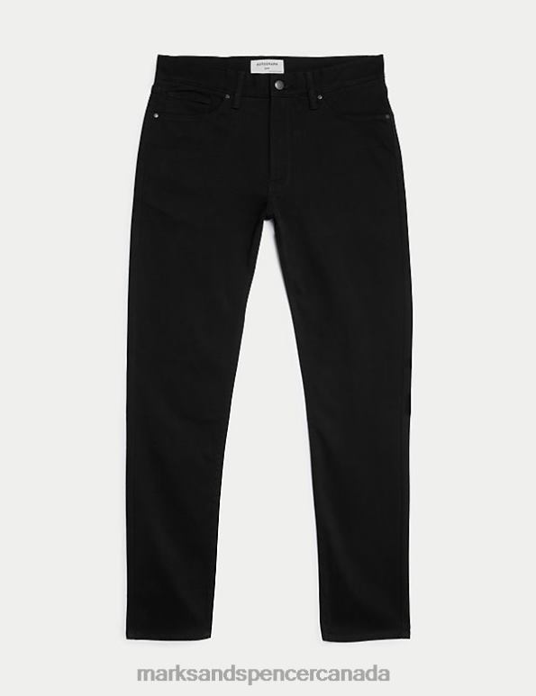 Marks and Spencer Canada - Men Black Clothing Marks & Spencer Slim Fit Italian 5 Pocket Trousers 20VTD6238