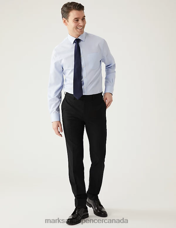 Men Black Clothing Marks & Spencer Slim Fit Stretch Suit Trousers 20VTD5453 - Marks and Spencer outlet