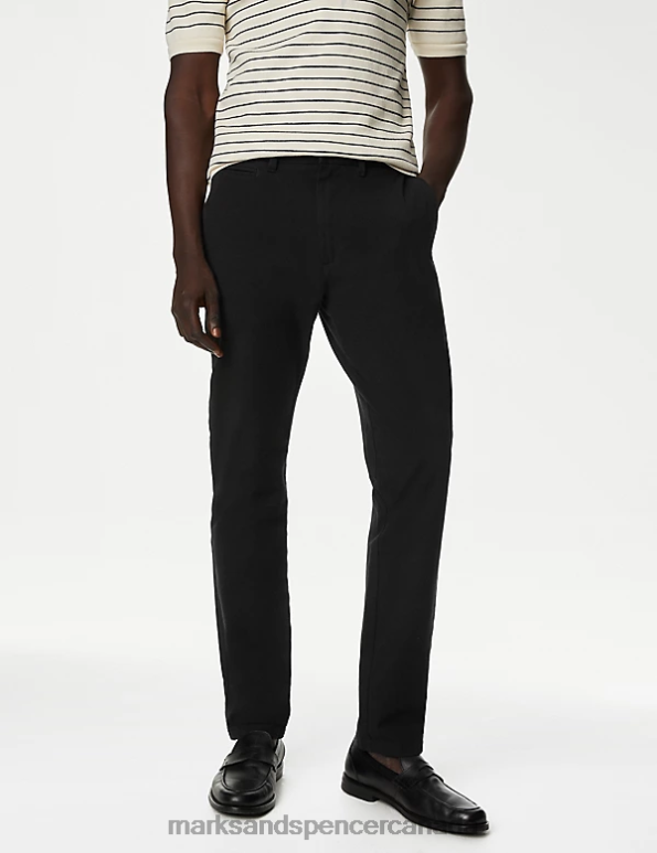 Marks and Spencer sale - Men Black Clothing Marks & Spencer Slim Fit Ultimate Chinos 20VTD4949