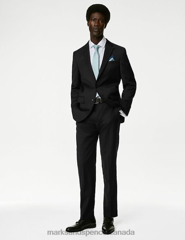 Marks and Spencer Canada - Men Black Clothing Marks & Spencer Tailored Fit Pure Wool Suit Trousers 20VTD5442