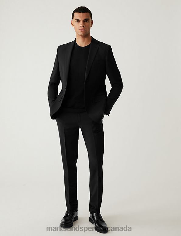 Marks and Spencer Canada - Men Black Clothing Marks & Spencer The Ultimate Tailored Fit Suit Trousers 20VTD4987