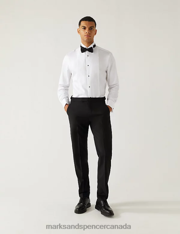 Men Black Clothing Marks & Spencer The Ultimate Tailored Fit Suit Trousers 20VTD7064 - Marks and Spencer Canada locations