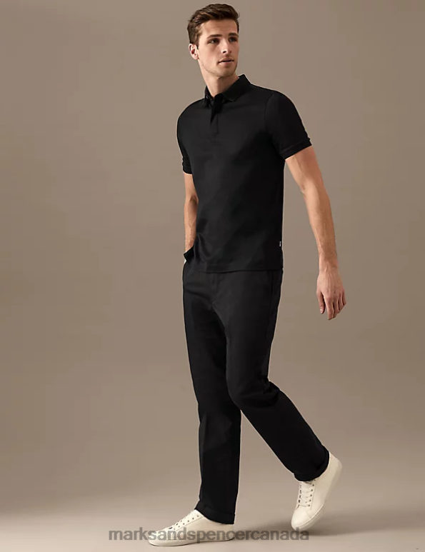 Marks and Spencer near me - Men Black Mix Clothing Marks & Spencer Regular Fit Italian Stretch Chinos 20VTD6405