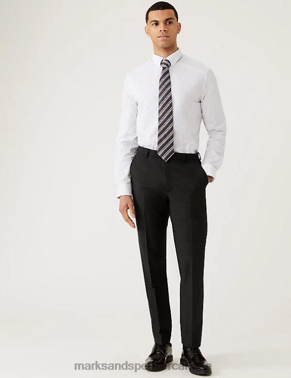 Men Charcoal Clothing Marks & Spencer The Ultimate Tailored Fit Suit Trousers 20VTD5366 - Marks and Spencer online