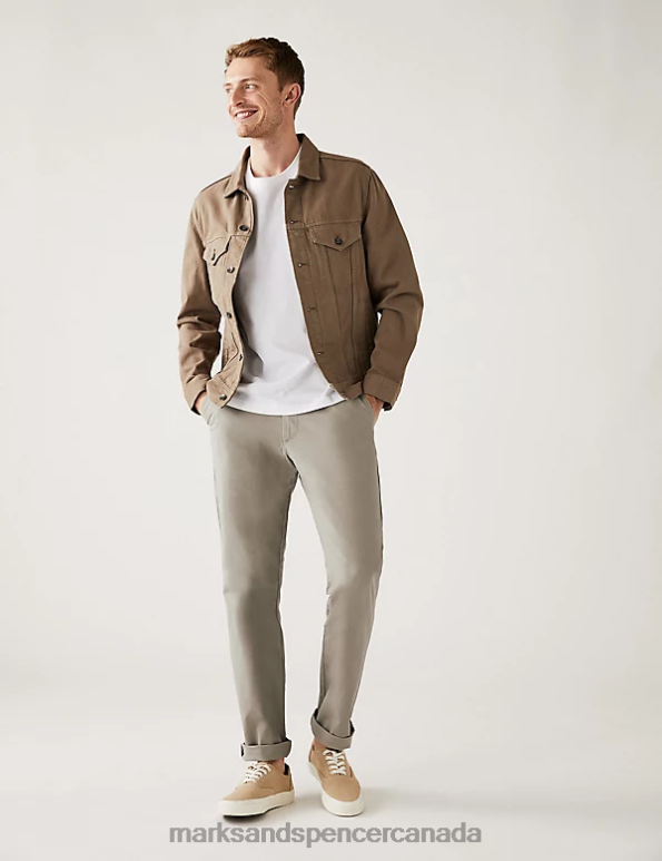 Men Clay Clothing Marks & Spencer Regular Fit Stretch Chinos 20VTD237 - Marks and Spencer outlet