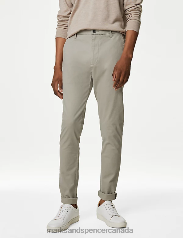 Marks and Spencer sale - Men Clay Clothing Marks & Spencer Skinny Fit Stretch Chinos 20VTD5318