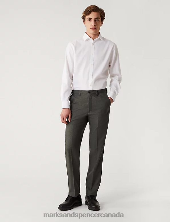 Marks and Spencer sale - Men Grey Clothing Marks & Spencer Regular Fit Trouser with Active Waist 20VTD5291