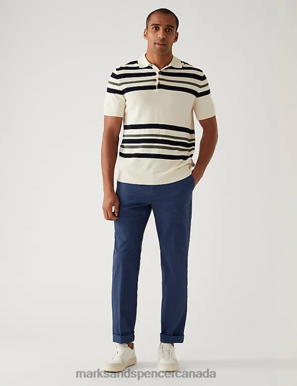 Men Indigo Clothing Marks & Spencer Regular Fit Super Lightweight Chinos 20VTD5665 - Marks and Spencer outlet