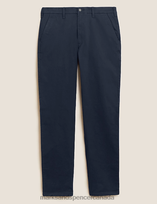 Men Indigo Mix Clothing Marks & Spencer Regular Fit Stretch Chinos 20VTD234 - Marks and Spencer online