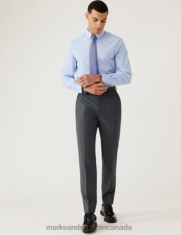 Marks and Spencer near me - Men Light Grey Clothing Marks & Spencer The Ultimate Tailored Fit Suit Trousers 20VTD6320