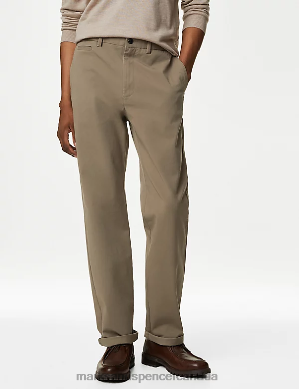 Marks and Spencer near me - Men Mocha Clothing Marks & Spencer Regular Fit Ultimate Chino 20VTD5289