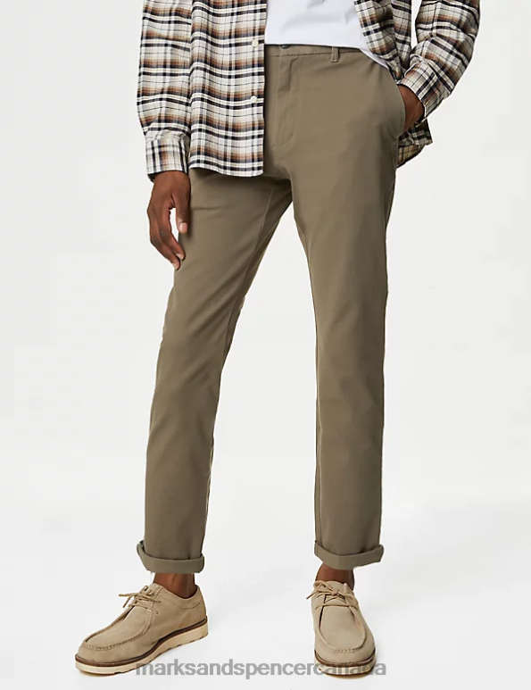 Marks and Spencer sale - Men Mocha Clothing Marks & Spencer Slim Fit Ultimate Chinos 20VTD5308