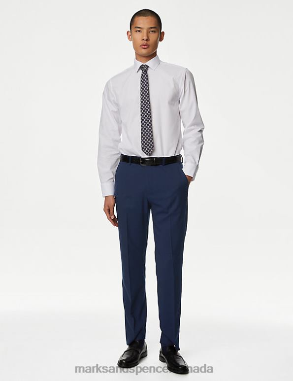 Men Navy Clothing Marks & Spencer Regular Fit Suit Trousers 20VTD6813 - Marks and Spencer outlet