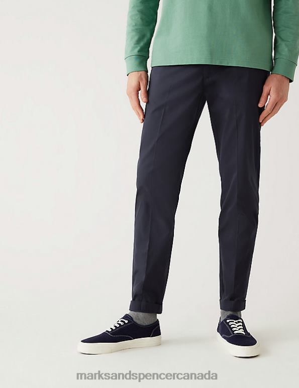 Marks and Spencer sale - Men Navy Clothing Marks & Spencer Regular Fit Super Lightweight Chinos 20VTD6056