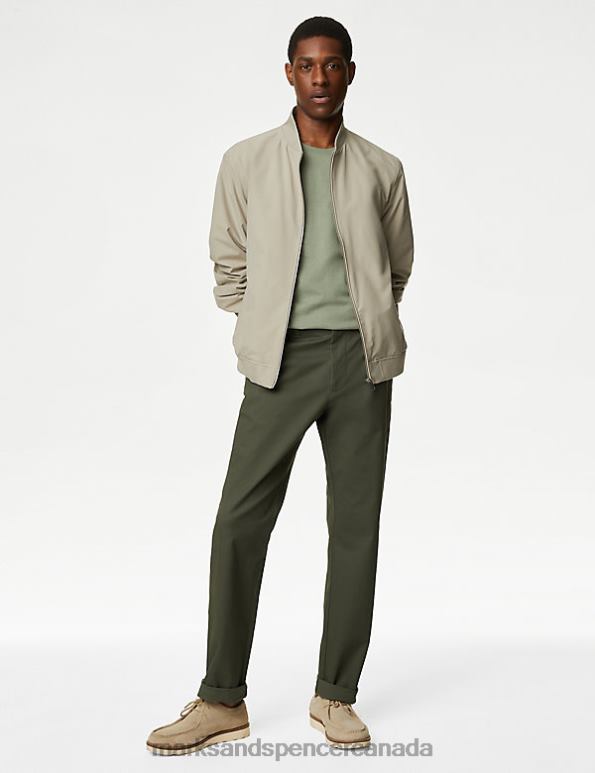 Marks and Spencer sale - Men Soft Khaki Clothing Marks & Spencer Regular Fit Stretch Chinos 20VTD241