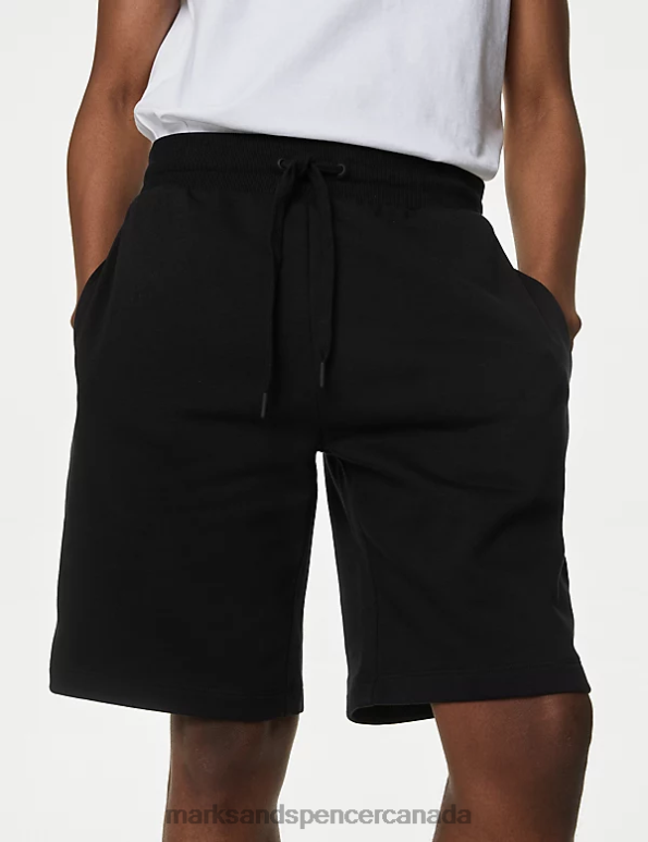 Men Black Clothing Marks & Spencer Cotton Rich Oversized Jersey Shorts 20VTD5110 - Marks and Spencer Canada locations