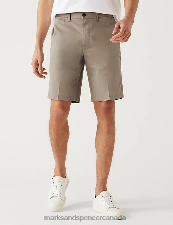 Men Clay Clothing Marks & Spencer Super Lightweight Stretch Chino Shorts 20VTD6505 - Marks and Spencer online