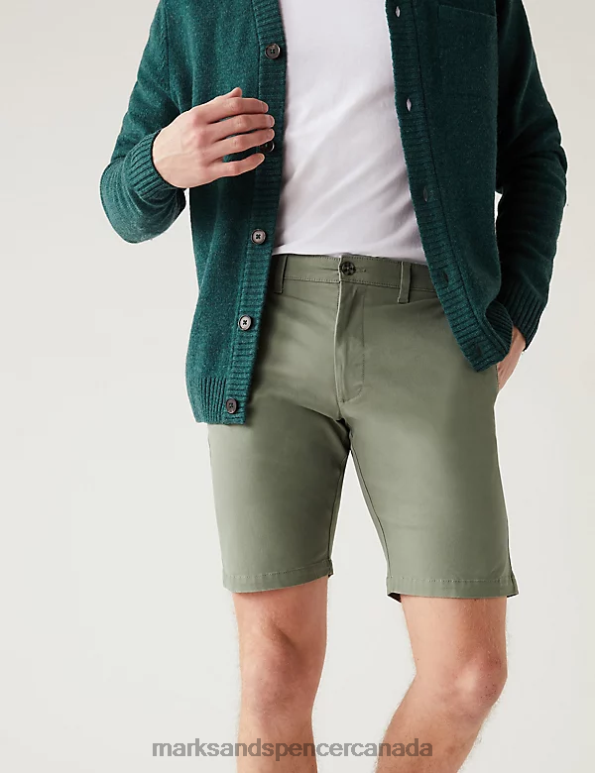 Marks and Spencer near me - Men Khaki Clothing Marks & Spencer Stretch Chino Shorts 20VTD6118