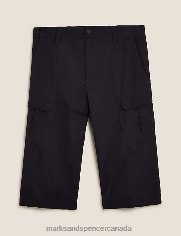 Marks and Spencer Canada - Men Navy Clothing Marks & Spencer 3/4 Leg Trekking Shorts 20VTD6852