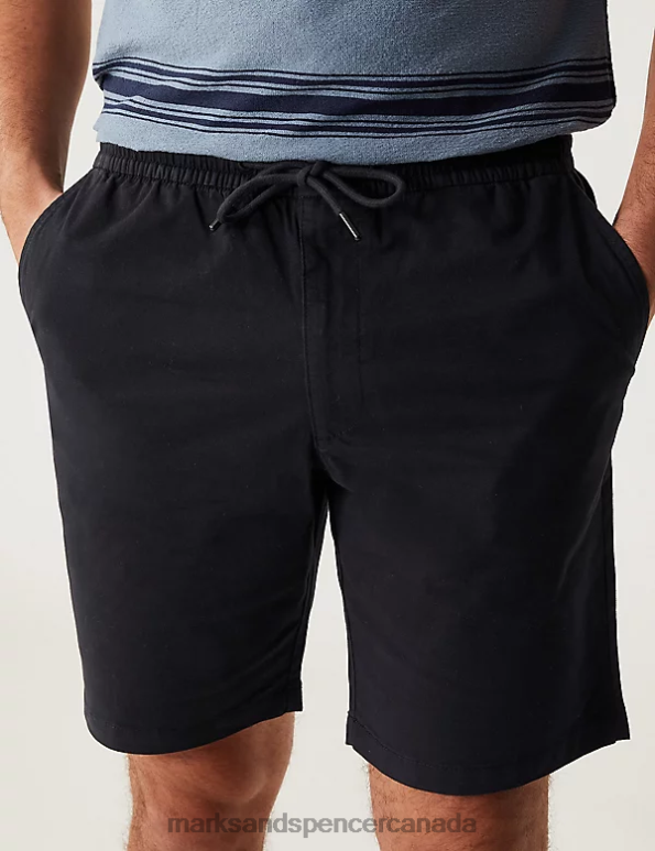 Marks and Spencer near me - Men Navy Clothing Marks & Spencer Elasticated Waist Stretch Shorts 20VTD5846