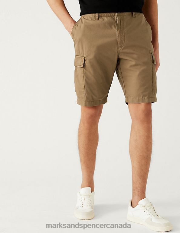 Marks and Spencer sale - Men Topaz Clothing Marks & Spencer Pure Cotton Cargo Shorts 20VTD5312