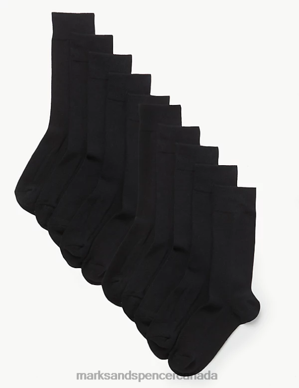 Marks and Spencer near me - Men Black Clothing Marks & Spencer 10pk Cool & Fresh Cushioned Socks 20VTD7155