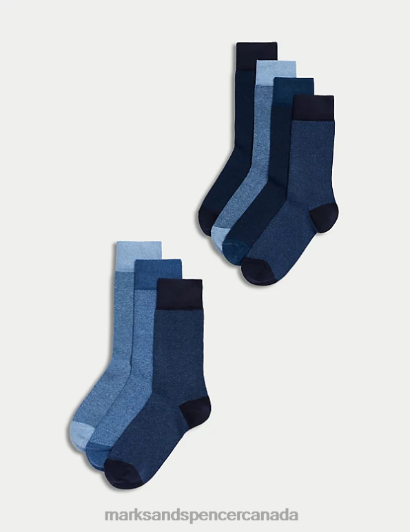 Men Denim Mix Clothing Marks & Spencer 7pk Cool & Fresh Socks 20VTD7406 - Marks and Spencer Canada locations