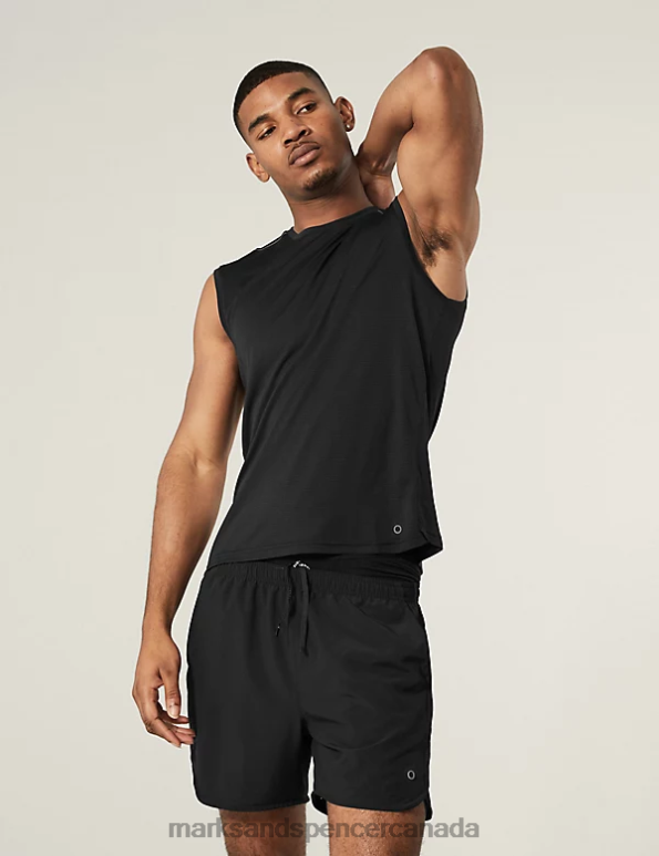 Men Black Clothing Marks & Spencer Quick Dry Training Top 20VTD6497 - Marks and Spencer Canada locations