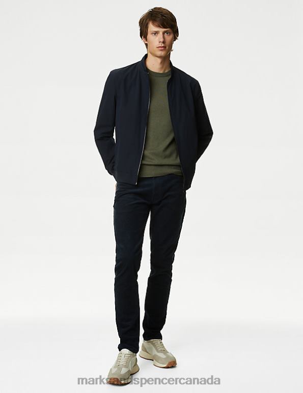 Men Light Khaki Clothing Marks & Spencer Pure Cotton Crew Neck Jumper 20VTD7524 - Marks and Spencer Canada locations